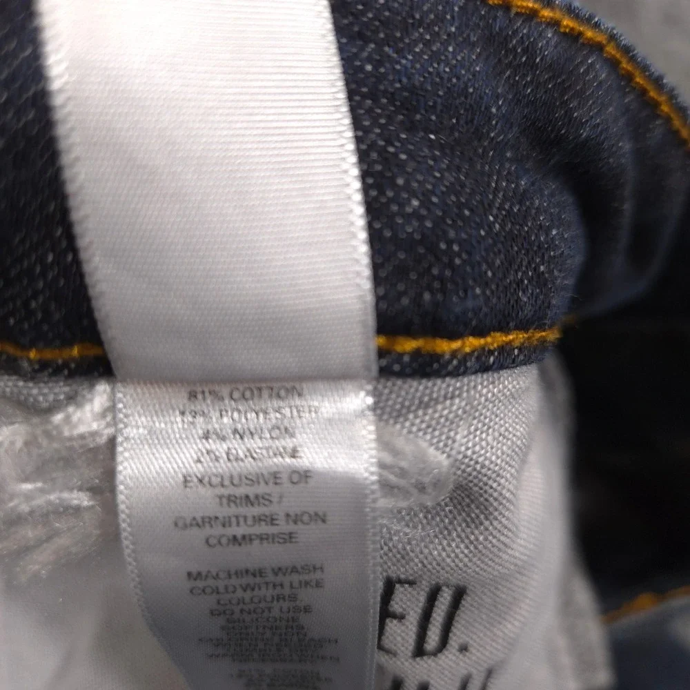 DU/ER Fleece Lined Jeans Mens 32X32 Blue Tapered 5 Pocket Flex Dark Wash Denim